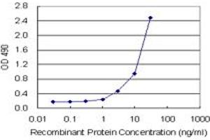 Sandwich ELISA detection sensitivity ranging from 1 ng/mL to 100 ng/mL. (CEACAM1 (人) Matched Antibody Pair)