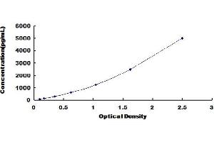 Typical Standard Curve (PDGF-AB Heterodimer ELISA 试剂盒)