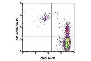 Flow Cytometry (FACS) image for anti-CD34 (CD34) antibody (Biotin) (ABIN2660844) (CD34 抗体  (Biotin))