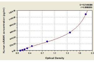 Typical standard curve (TNFRSF11A ELISA 试剂盒)