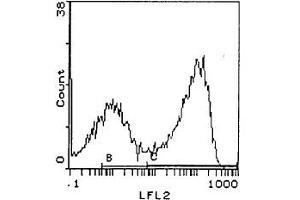 Flow cytometric analysis: Cell source is spleen. (MHC Class II I-Ad 抗体 (PE))