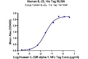 ELISA image for Interleukin 22 (IL22) (AA 34-179) protein (His tag) (ABIN7274919)