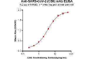 ELISA plate pre-coated by 2 μg/mL (100 μL/well) Human S-RBD, mFc-His tagged protein ABIN6961147, ABIN7042323 and ABIN7042324 can bind Anti-SARS-CoV-2 Neutralizing antibody in a linear range of 0. (Recombinant SARS-CoV-2 (CB6 Biosimilar) 抗体)