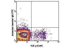 Flow Cytometry (FACS) image for anti-TCR V Gamma1.1/Cr4 antibody (FITC) (ABIN2662030) (TCR V Gamma1.1/Cr4 抗体 (FITC))