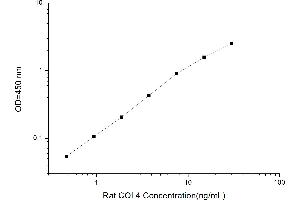 Typical standard curve (Collagen IV ELISA 试剂盒)