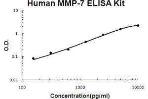 Human MMP-7 Accusignal ELISA Kit Human MMP-7 AccuSignal ELISA Kit standard curve. (MMP7 ELISA 试剂盒)