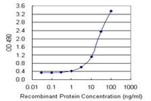 Sandwich ELISA detection sensitivity ranging from 1 ng/mL to 100 ng/mL. (CEACAM1 (人) Matched Antibody Pair)