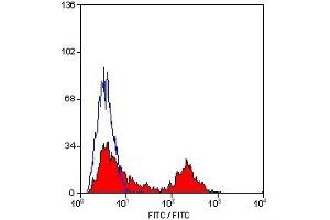 Flow Cytometry (FACS) image for anti-MHC Class II DQ/DR antibody (PE) (ABIN2475627) (MHC Class II DQ/DR 抗体 (PE))