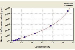 Typical standard curve (Laminin alpha 5 ELISA 试剂盒)