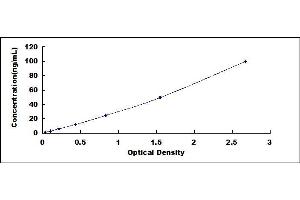 Typical standard curve (Procollagen, Type III ELISA 试剂盒)