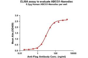 Elisa plates were pre-coated with Flag Tag A-Nanodisc (0. (ABCG1 蛋白)